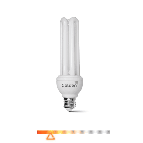 Lâmpada Econômica Fluorescente 3U 3000K 25W 220V - Golden
