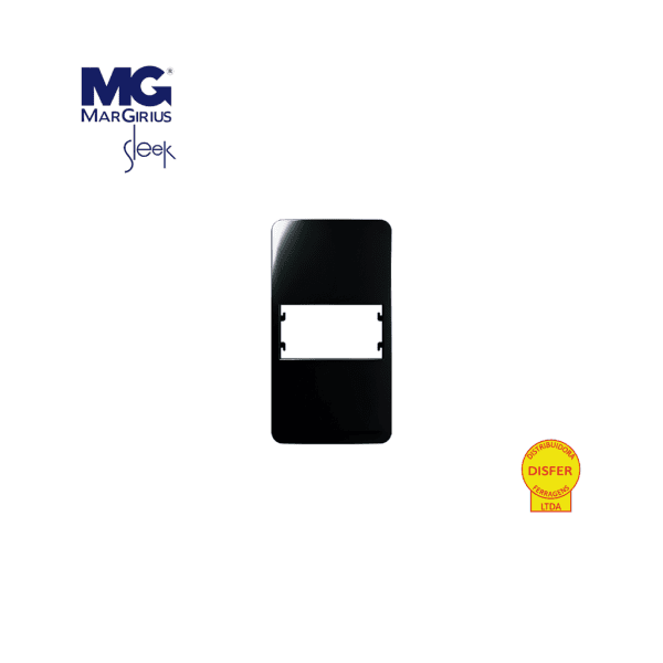 Placa para Condulete 3/4 1 Posto Preta – Linha Sleek - MarGirius