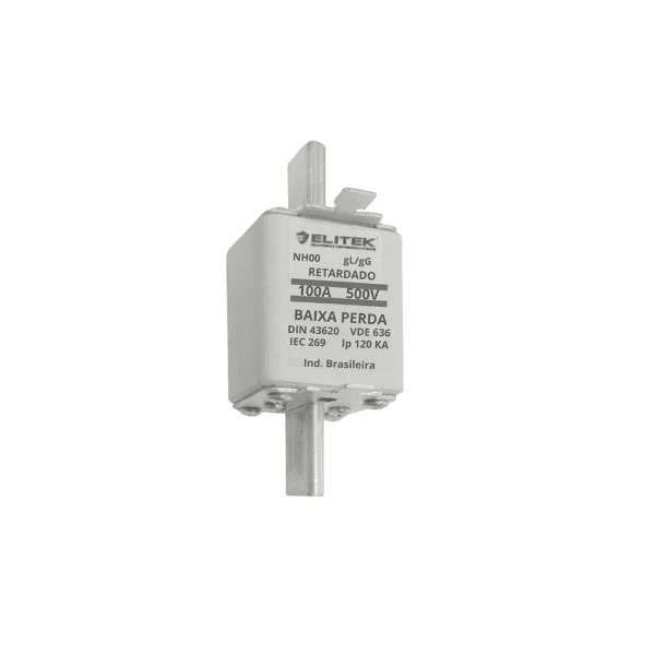 Fusível Retardado NH00 100A 500V 120kA - Elitek