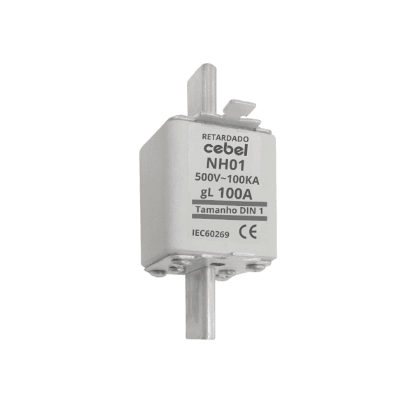 Fusível Retardado NH01 100A 500V 100kA - Cebel