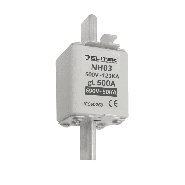 Fusível Retardado NH03 500A 500V 120kA - Elitek