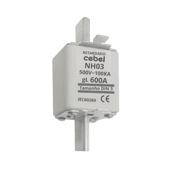 Fusível Retardado NH03 600A 500V 100kA - Cebel