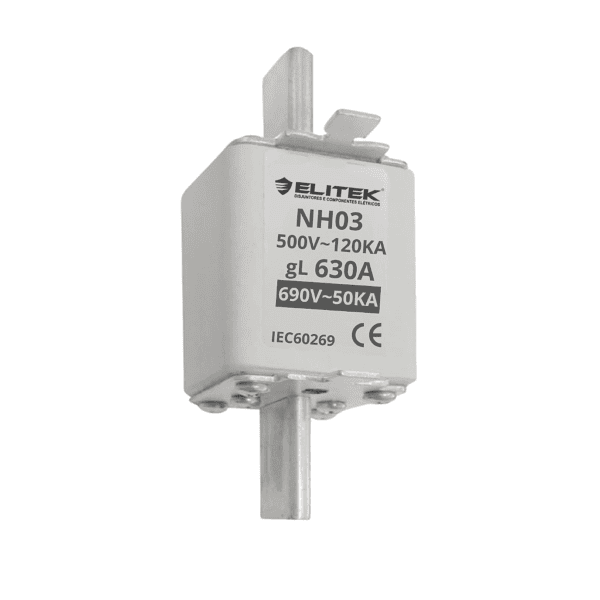 Fusível Retardado NH03 630A 500V 120kA - Elitek