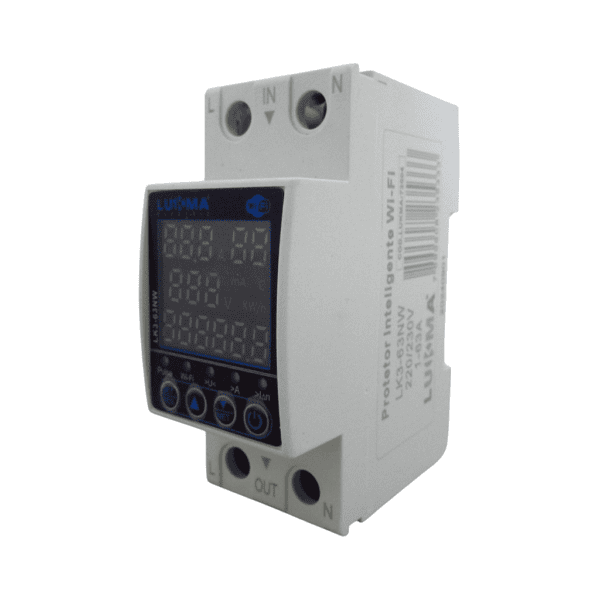Protetor Inteligente de Corrente e Tensão Wi-Fi LK3-63NW – Lukma