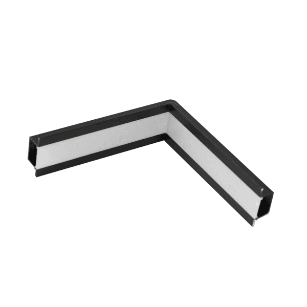 Junção de Parede/Teto para Perfil de Embutir Wood - Preto – Usina Design