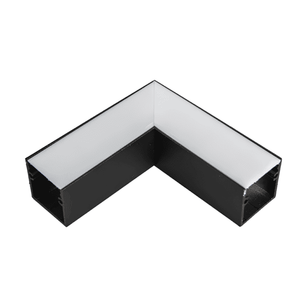 Junção de Teto/Teto para Perfil de Sobrepor Polo - Preto – Usina Design