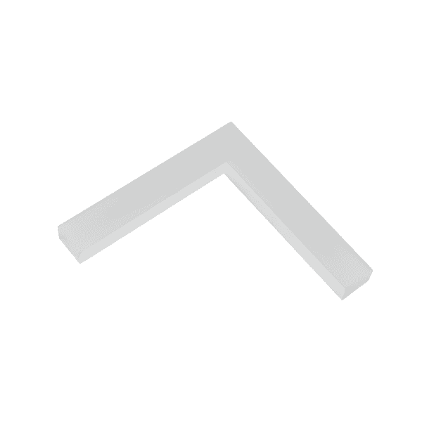 Junção de Teto/Teto para Perfil de Sobrepor Wood - Branco – Usina Design