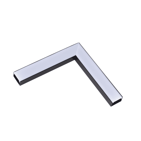 Junção de Teto/Teto para Perfil de Sobrepor Wood - Preto – Usina Design