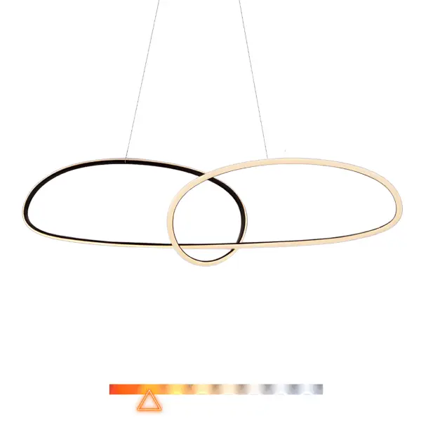 Pendente LED Horizon Wings Black 32W Luz Quente 3000K 1760lm - Hevvy