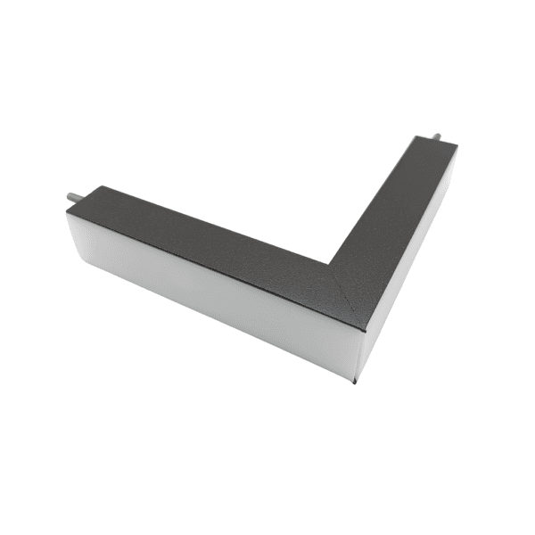 Junção de Quina para Perfil de Sobrepor Garbo - Preto – Usina Design