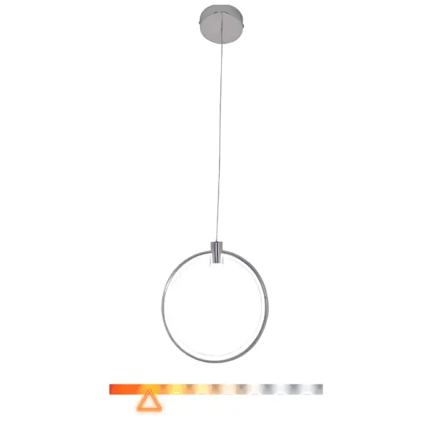 Pendente Millenniun Redondo LED Embutido 10W 3000K 1000lm Cromado- Hevvy SL-0573/H1