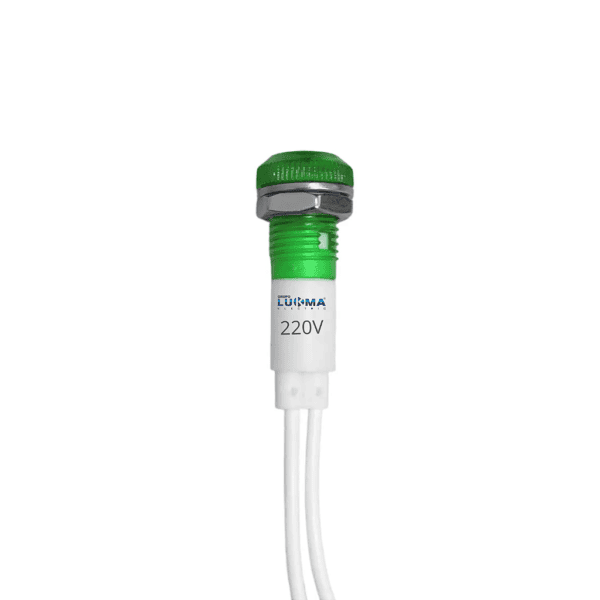 Sinaleiro Olho de Boi Verde 220V 10mm – Lukma