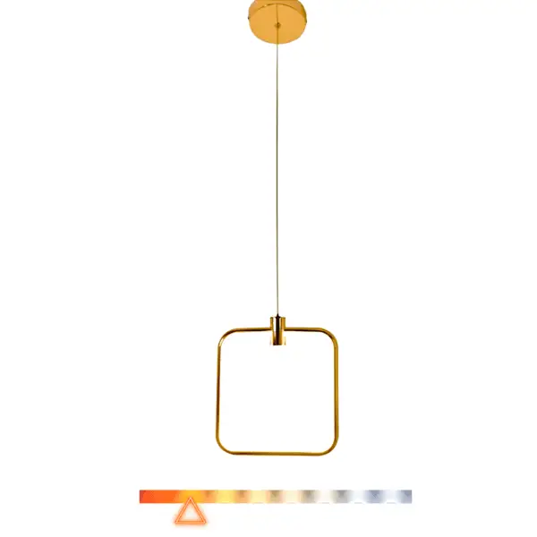 Pendente Millenniun Quadrado LED Embutido 10W 3000K 1000lm Gold- Hevvy SL-0574/H1