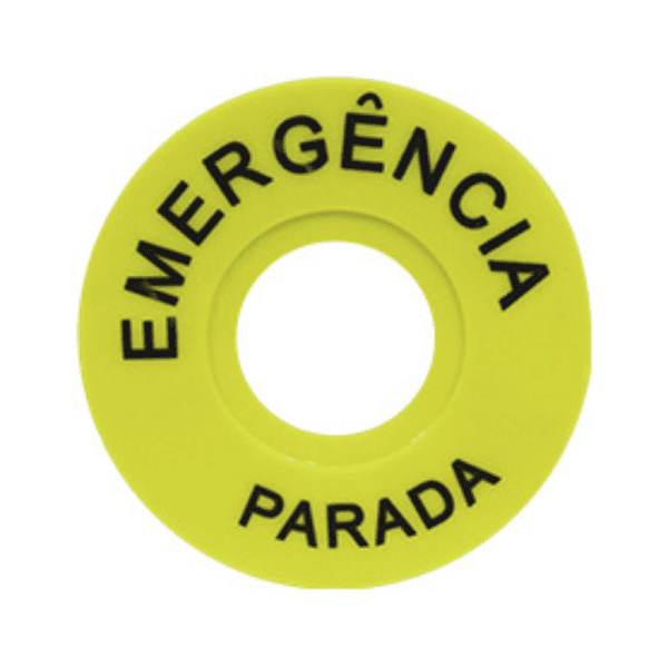 Placa de Emergência para Botão 22mm – Lukma