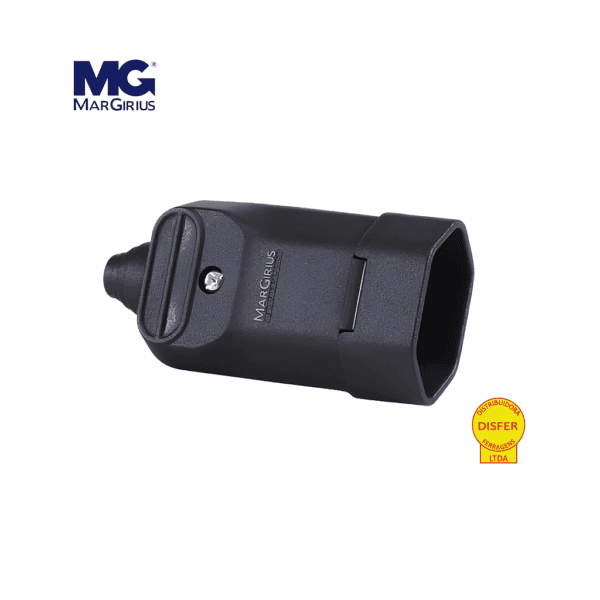 Plugue Fêmea 2P+T 20A Preto - Margirius
