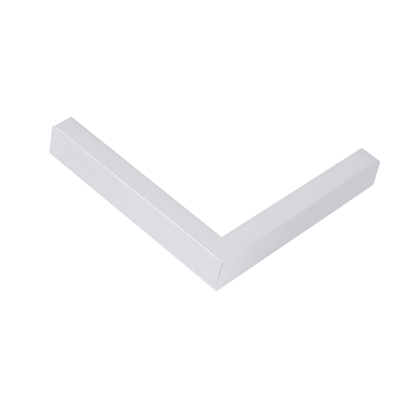 Junção de Quina para Perfil de Sobrepor Wood - Branco – Usina Design