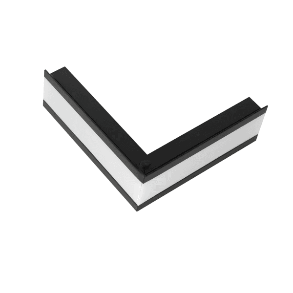 Junção de Quina para Perfil de Embutir Garbo - Preto – Usina Design