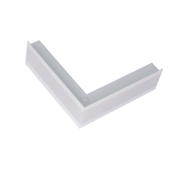 Junção de Quina para Perfil de Embutir Garbo - Branco – Usina Design