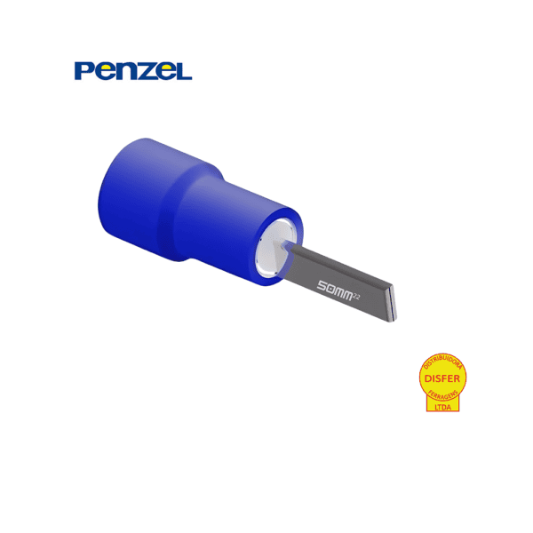 Terminal Pré-Isolado Pino 50mm²  Azul Unidade - Penzel