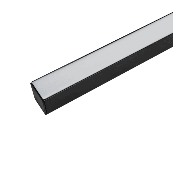 Perfil de Sobrepor Polo 32x32 - 3 Metros - Preto – Usina Design
