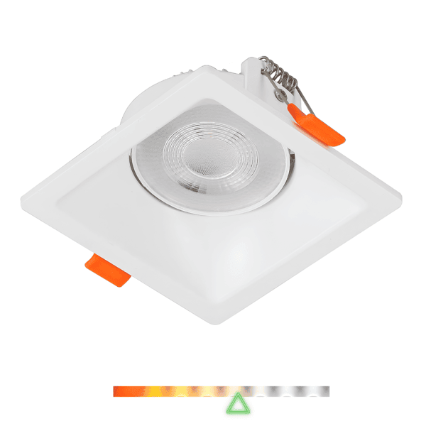 Spot LED de Embutir Prati Quadrado Recuado Antiofuscante 5W 425lm 4000K  - Gaya
