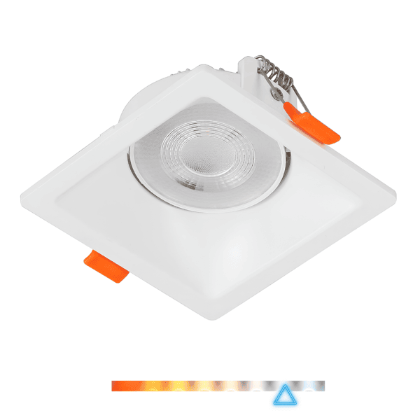 Spot LED de Embutir Prati Quadrado Recuado Antiofuscante 5W 425lm 6000K  - Gaya