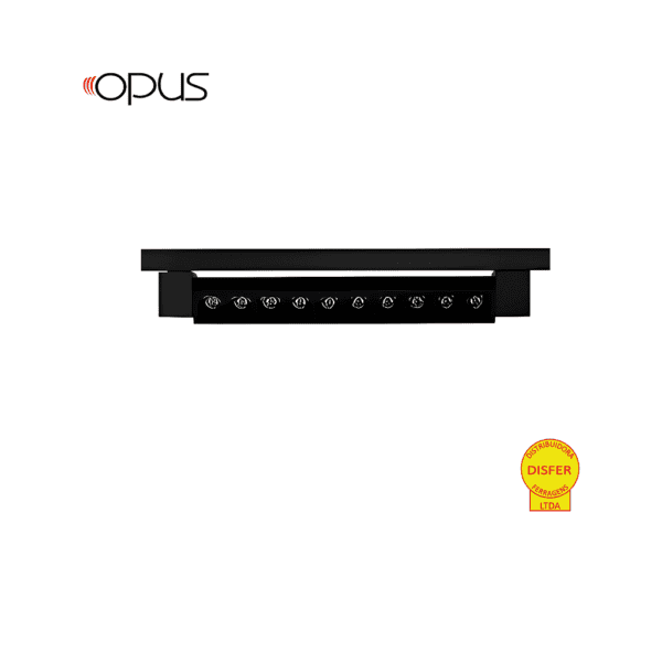 Luminária de Trilho Eletrificado FOCO Direcionável 34cm 20W 4000K 1480lm Preto - Opus