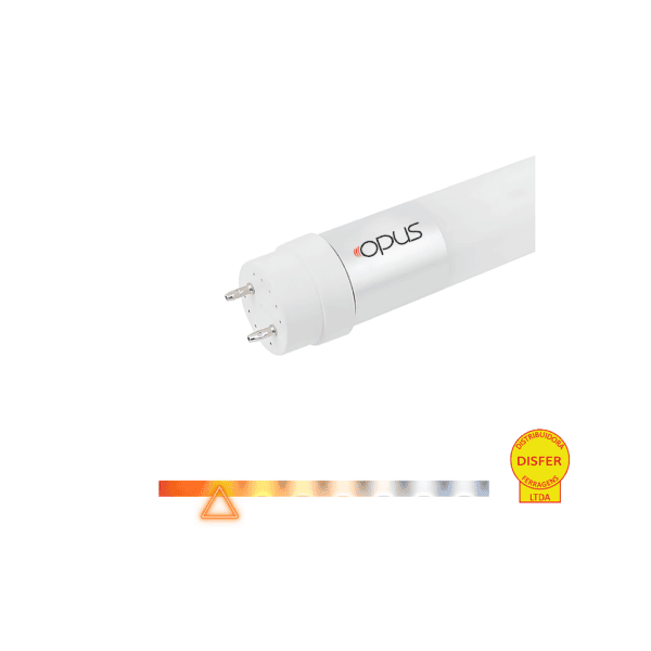 Lâmpada Tubular LED T8 20W 3000K 1850lm G13 Bivolt – Opus