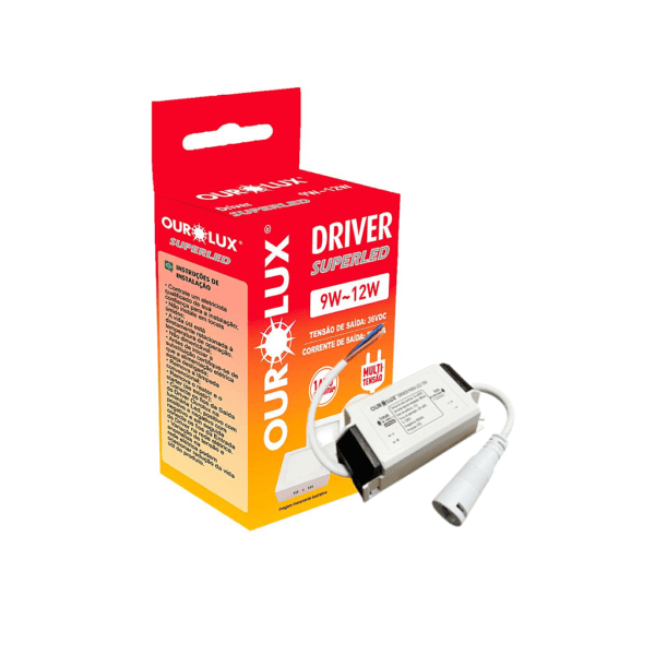 Reator / Driver SuperLED 9W–12W Bivolt – Ourolux