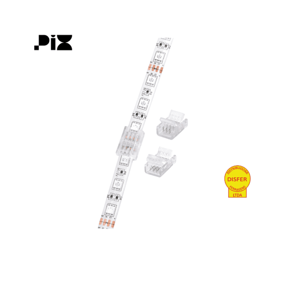 Conector Emenda Reta 180° para Fita LED RGB - Pix