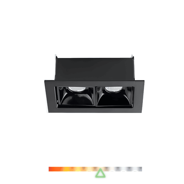 Spot de Embutir Point Fixo Duplo 4W 260lm 4000K IRC>90 Bivolt Preto – Spotline