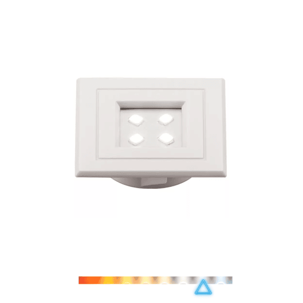 Spot LED para Móveis Marcenaria 1W 90lm 6000K Bivolt Branco Quadrado - Pix
