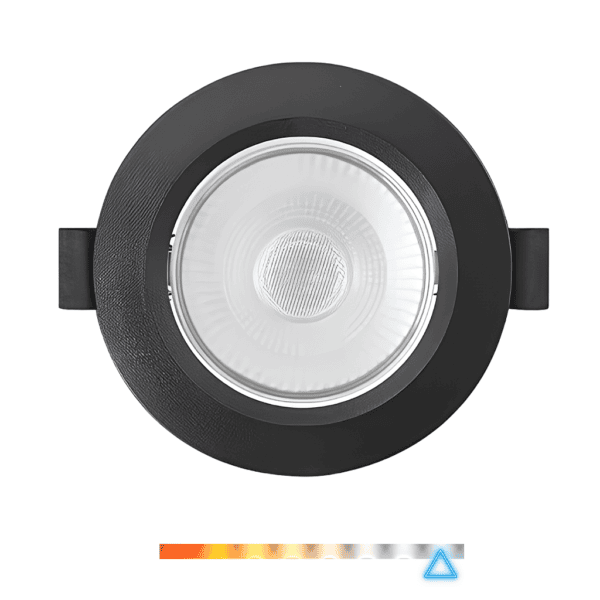 Spot LED de Embutir Redondo 5W 350lm 6500K Luz fria Direcionável - Preto Foxlux