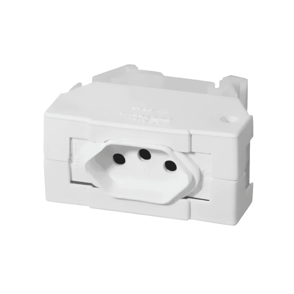 Tomada para Trilho DIN 2P+T 20A - Mec-tronic