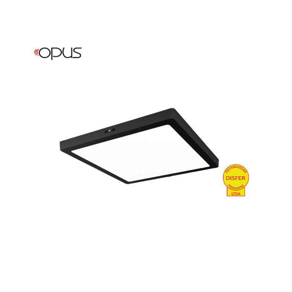 Painel LED de Sobrepor Quadrado 24W 4000K 1680lm - Preto - Opus OPS 82116