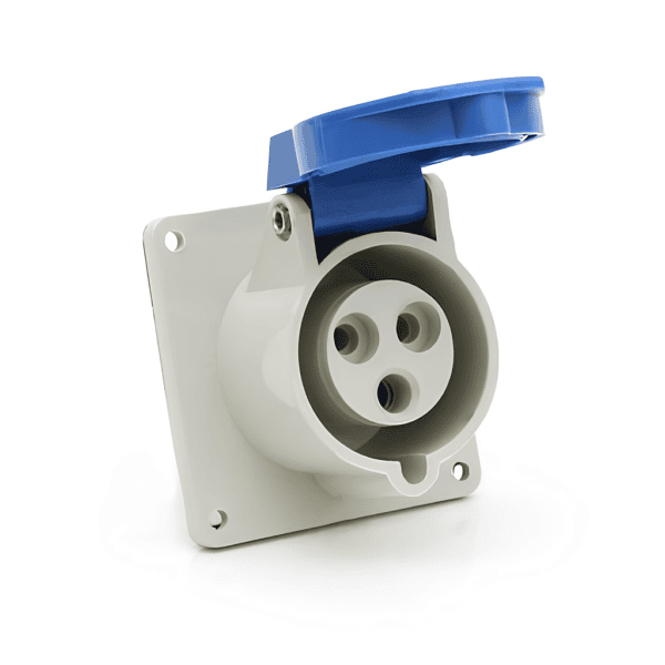Tomada Industrial de Embutir 2P+T 16A 220/240V Azul – Strahl