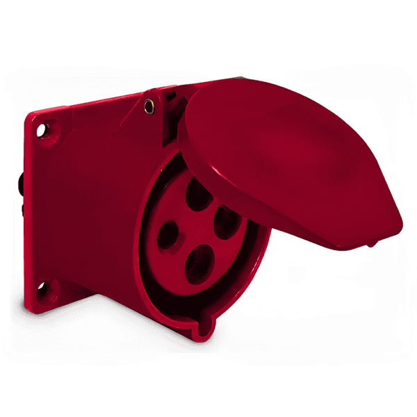Tomada Industrial de Embutir 3P+T 16A 380-440V Vermelho – Strahl
