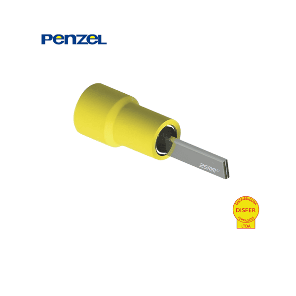 Terminal Pré-Isolado Pino 25mm² Amarelo Unidade - Penzel