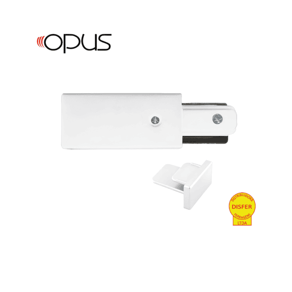 Ponteira e Tampa para Trilho Eletrificado Branco - Opus