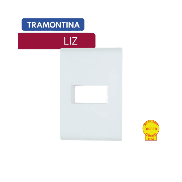 Placa 1 Posto Horizontal 4x2 LIZ - Tramontina