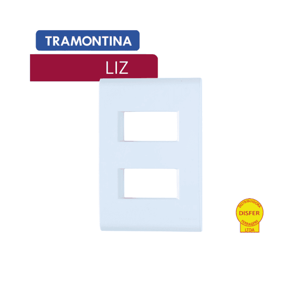 Placa 2 Postos Afastados 4x2 LIZ - Tramontina