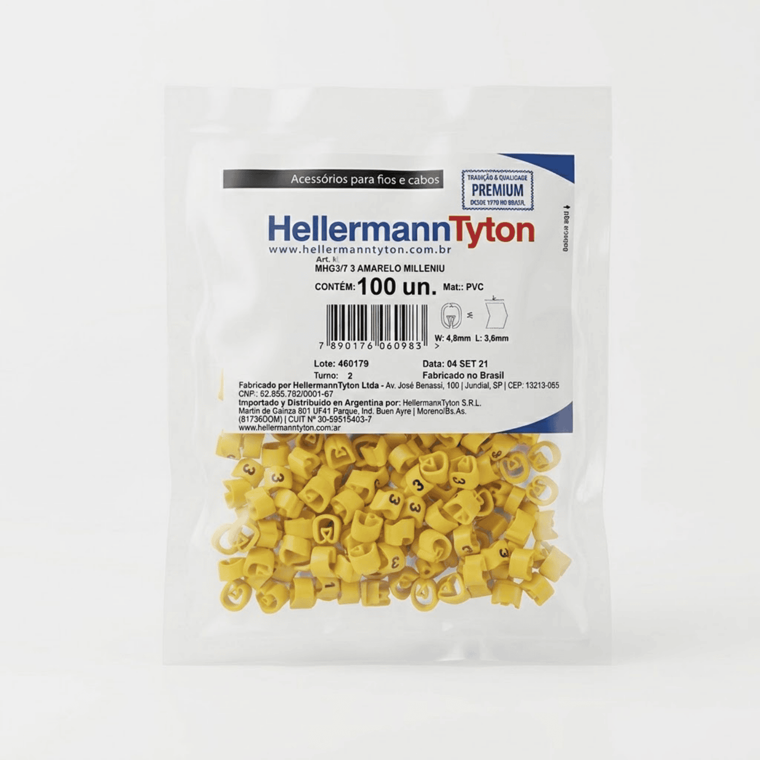 Anilha amarelo 3 hellermann