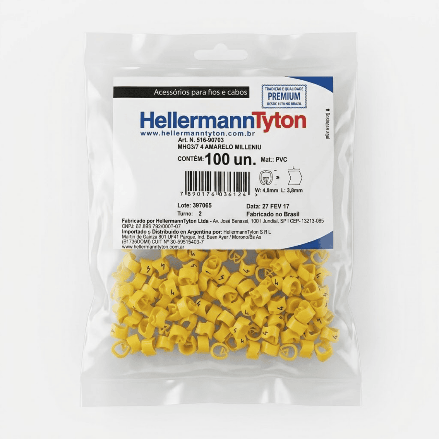 Anilha amarelo 4 hellermann