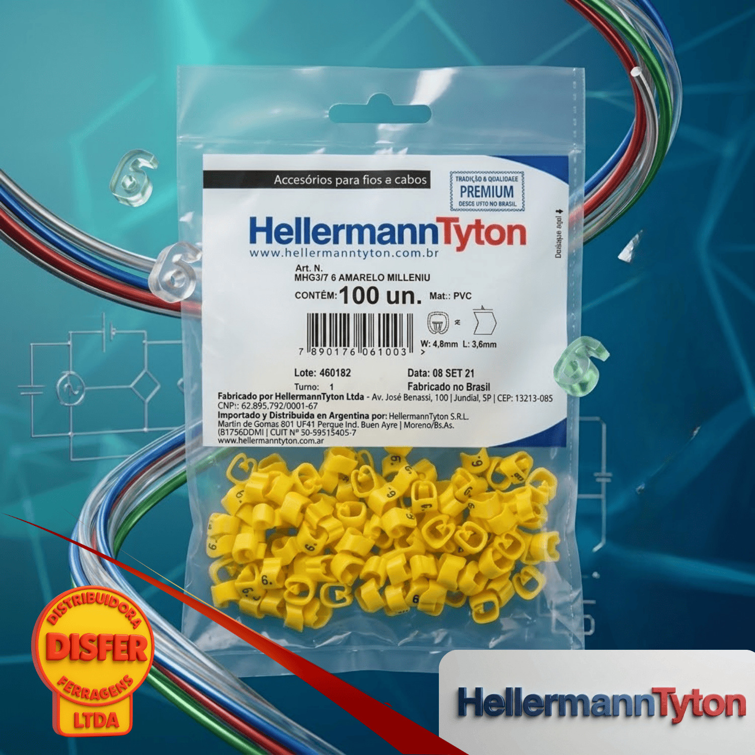 Anilha amarelo 6 hellermann-
