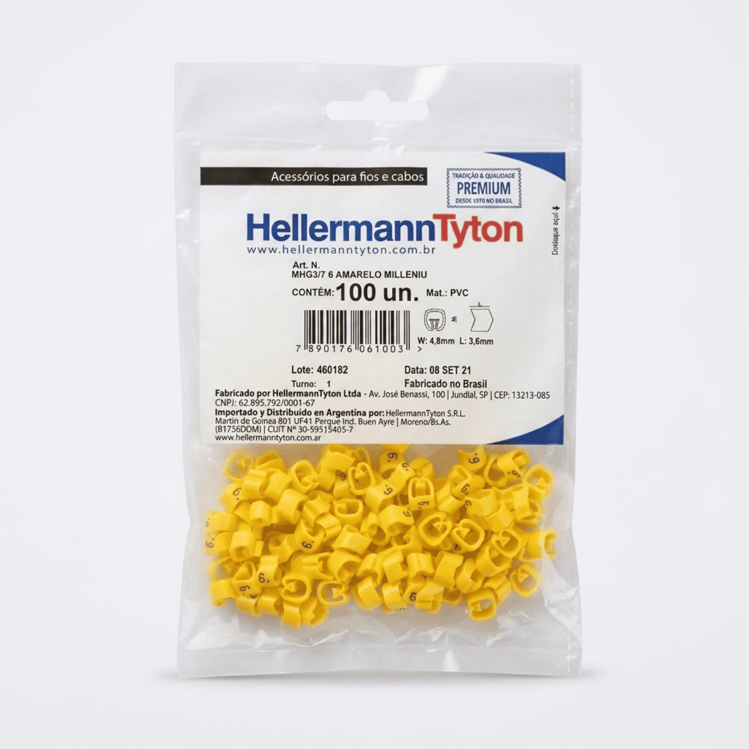 Anilha amarelo 6 hellermann