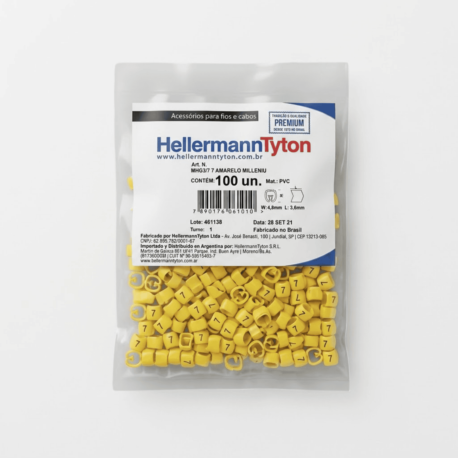Anilha amarelo 7 hellermann
