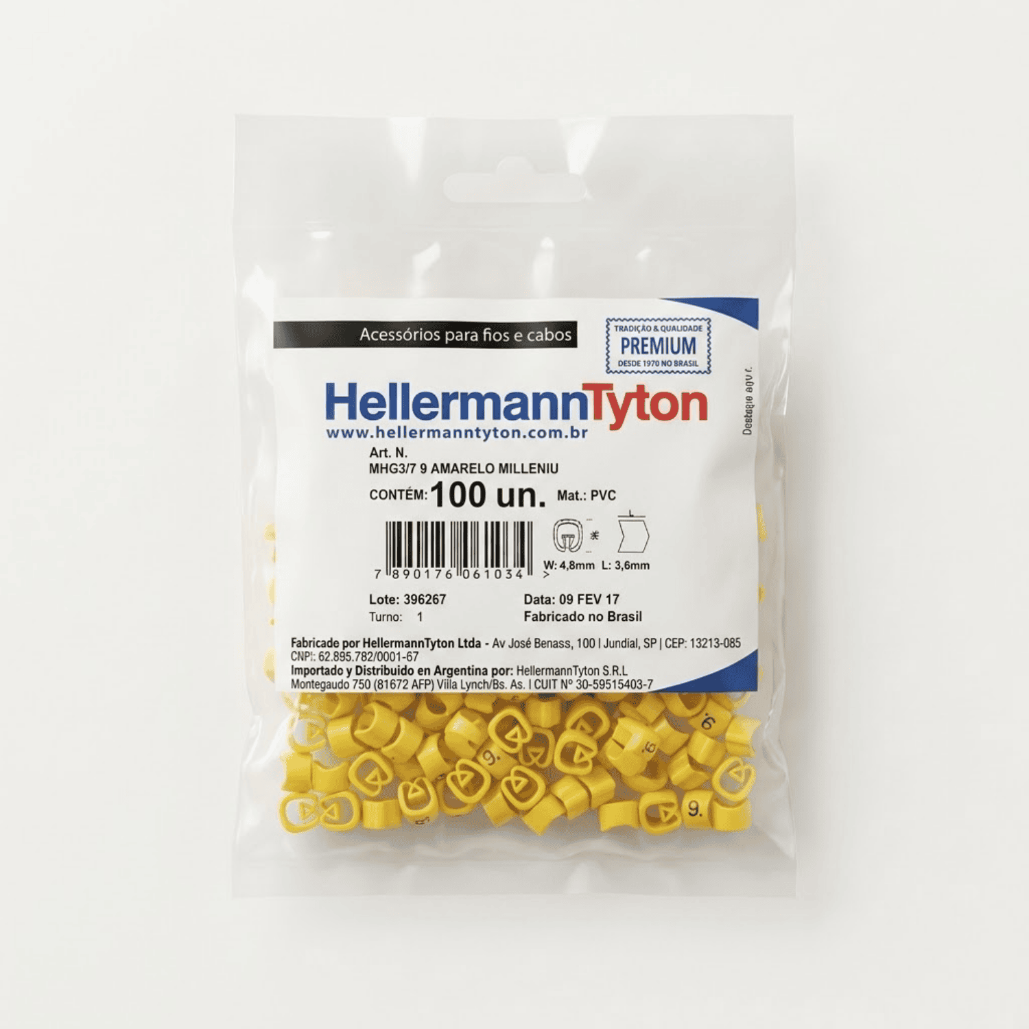 Anilha amarelo 9 hellermann
