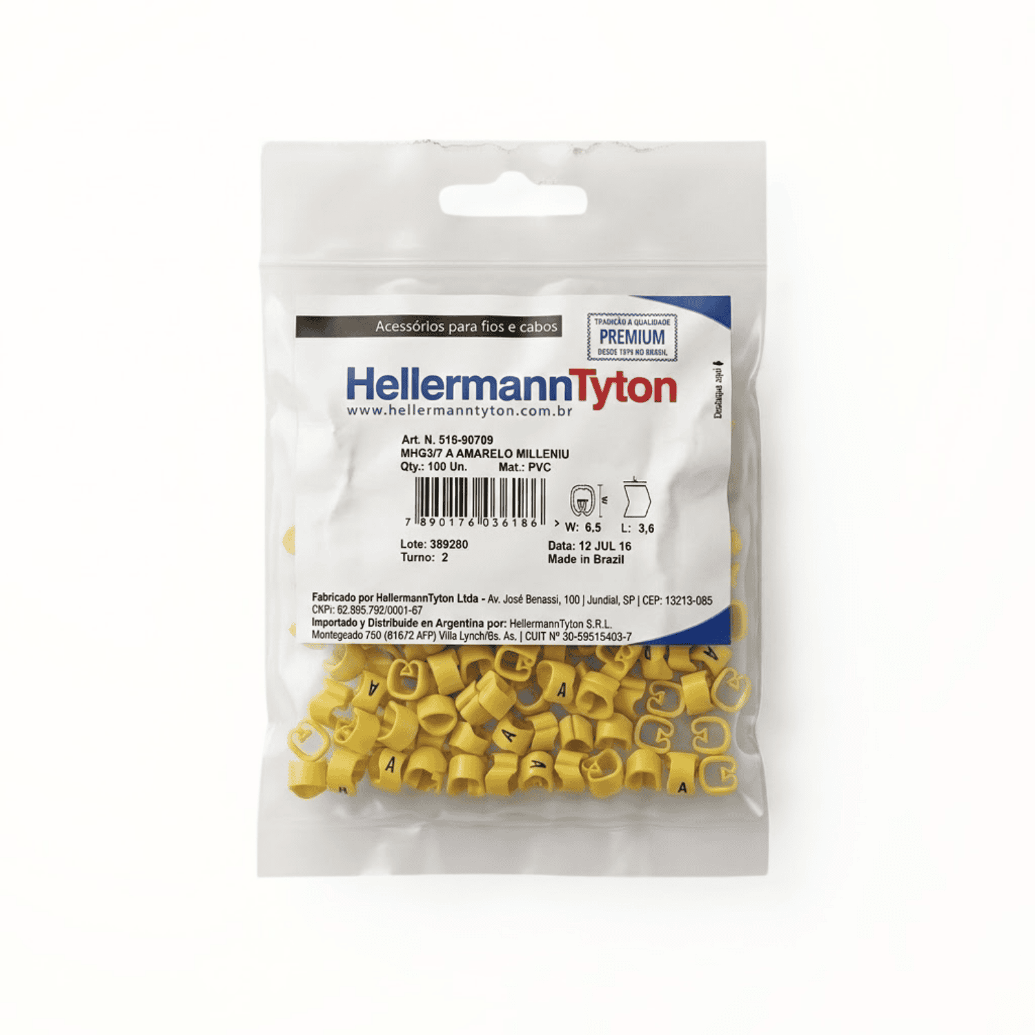 Anilha amarelo A hellermann