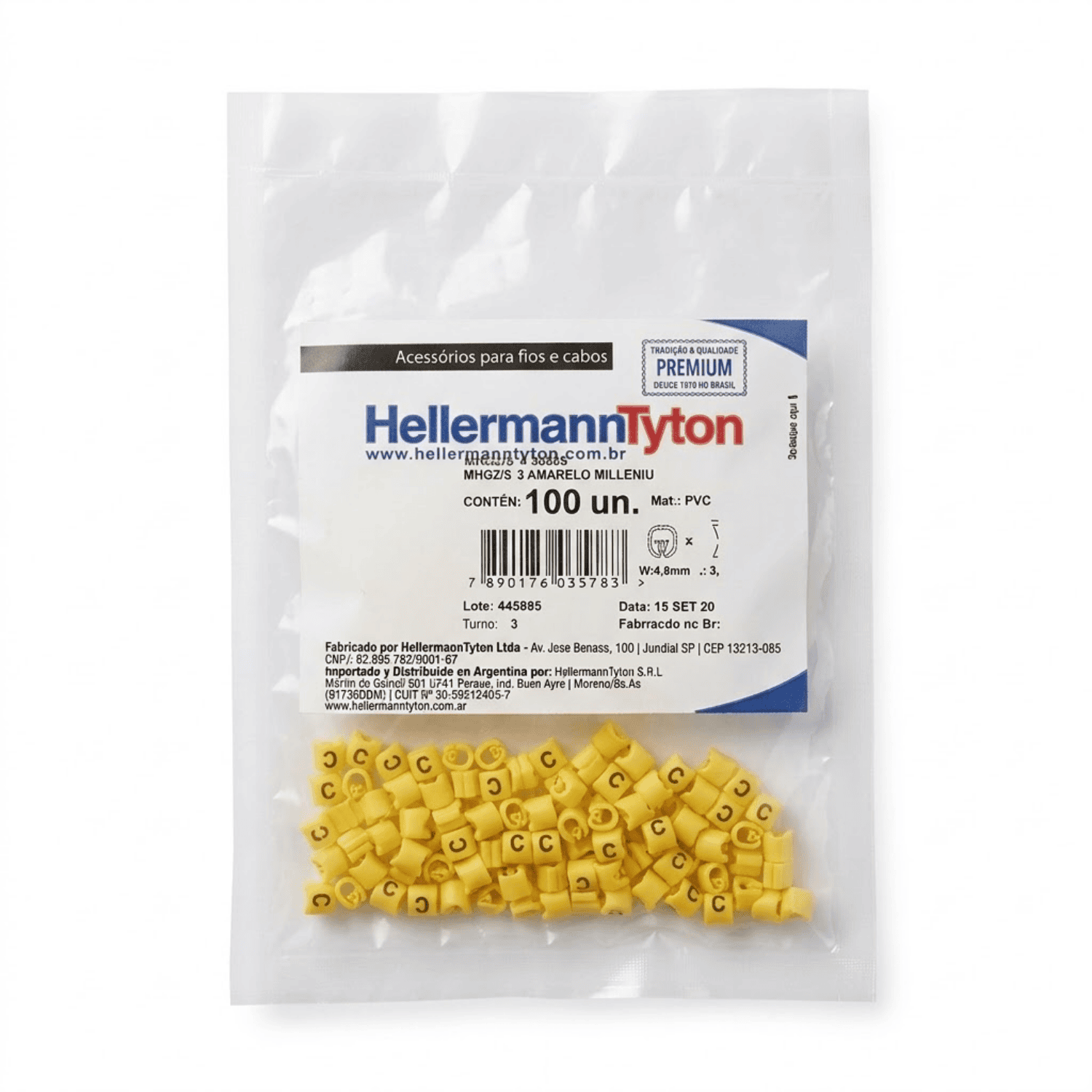 Anilha amarelo C2 hellermann