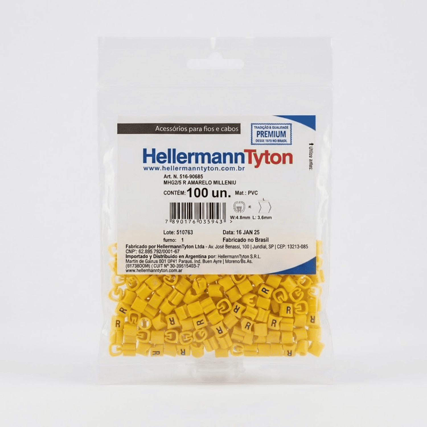 Anilha amarelo R2 hellermann